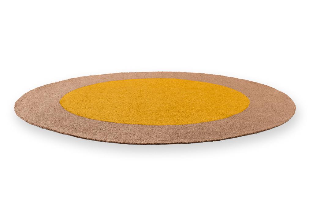 Tapis d’extérieur rond Festival Jaune