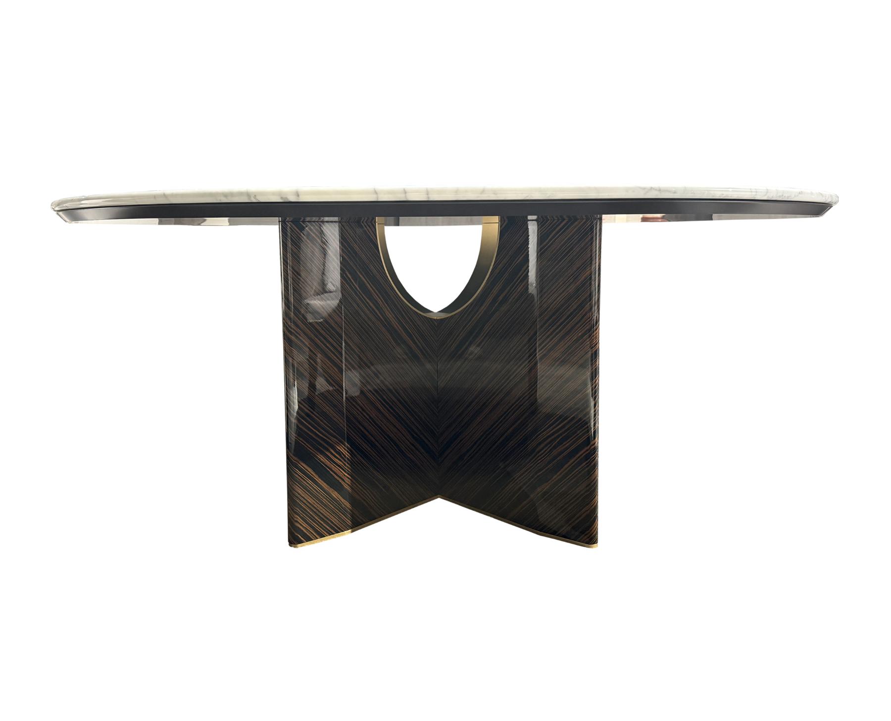 Table de salle à manger ronde en marbre Modo