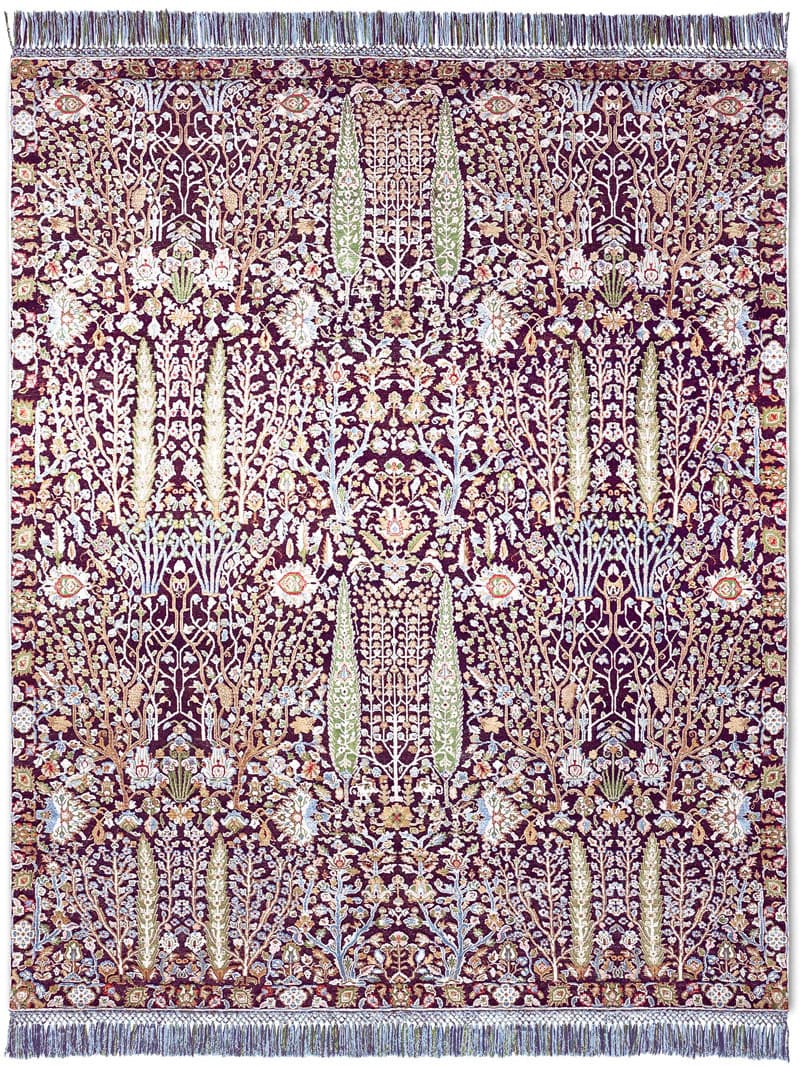 Tapis de luxe Jardin de Pins Violet