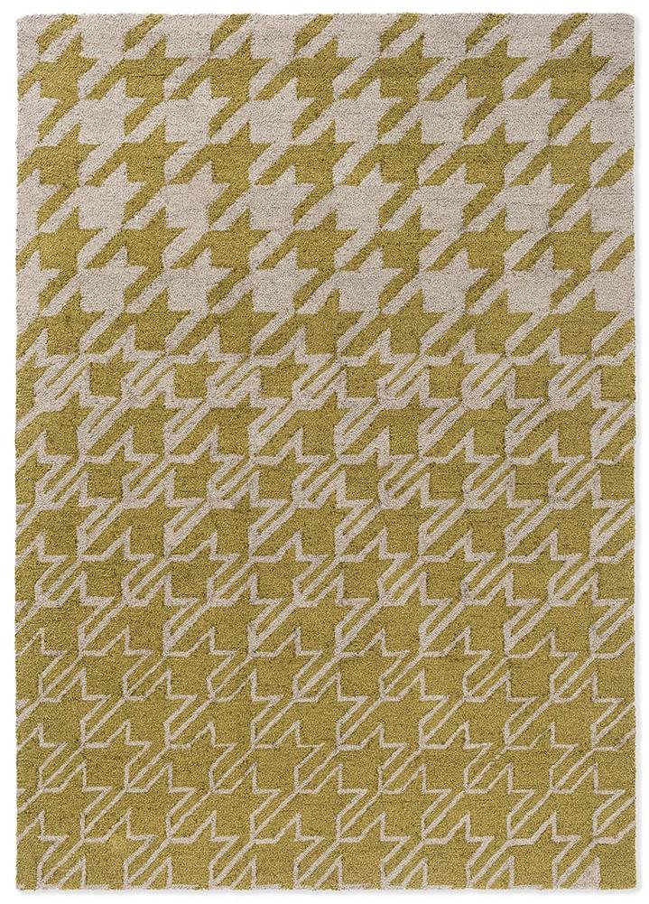 Tapis d’extérieur TB Houndstooth Moutarde | Taille: 250 x 350 cm