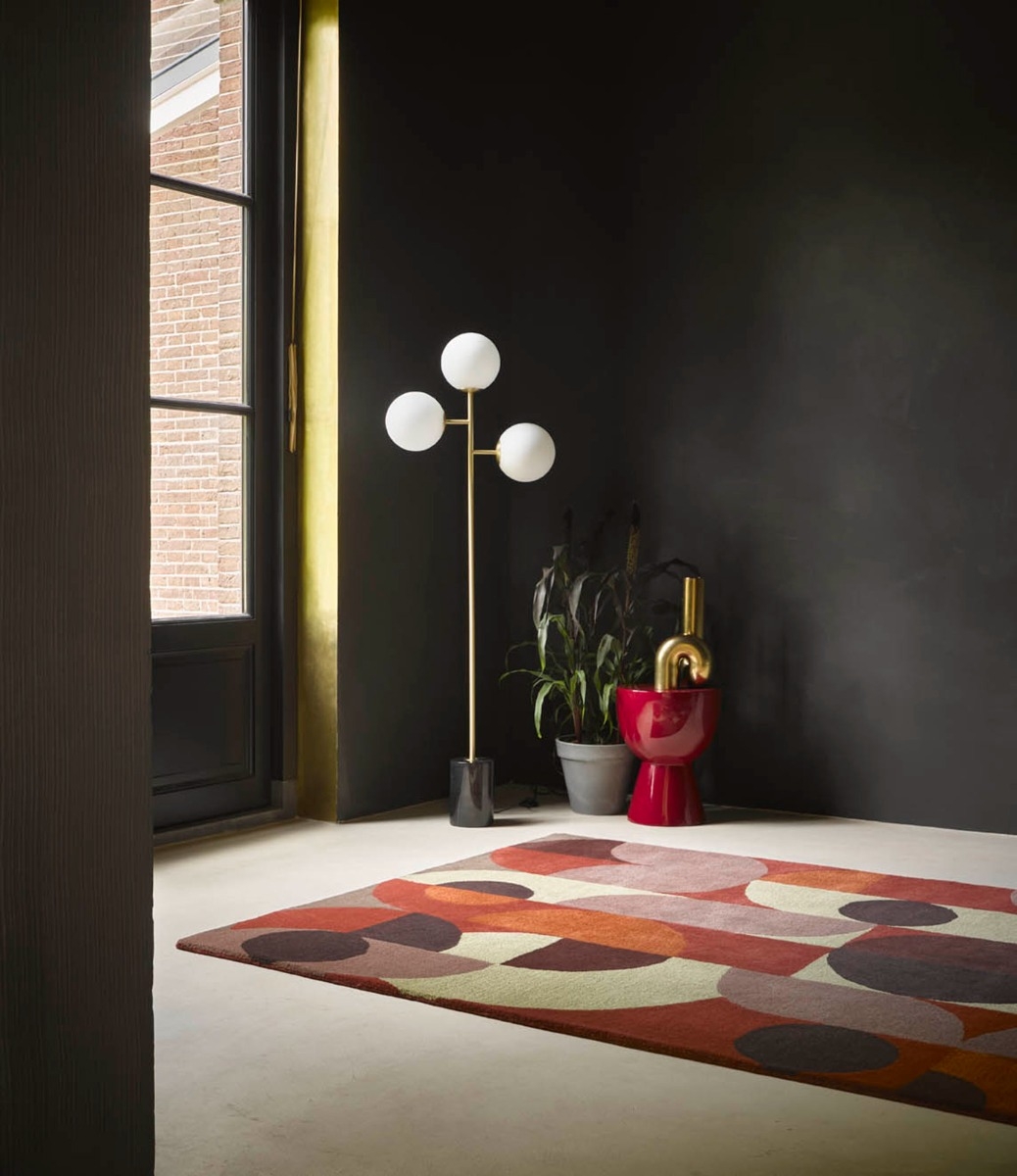 Tapis Decor Cosmo Rouge / Vert Pâle 95203 | Taille: 160 x 230 cm