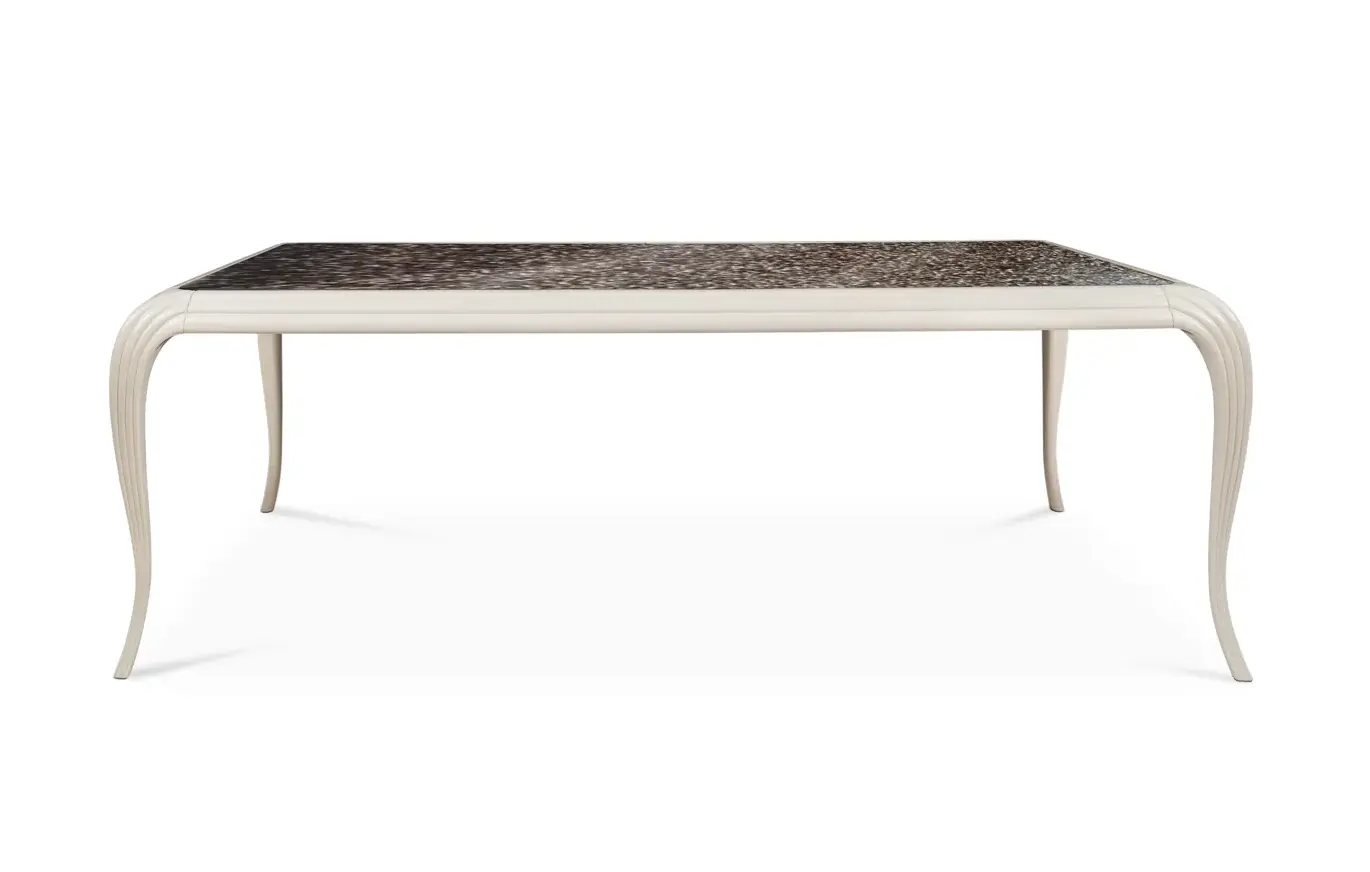 Table de Salle à Manger Merveille Plateau Plumes Exotiques