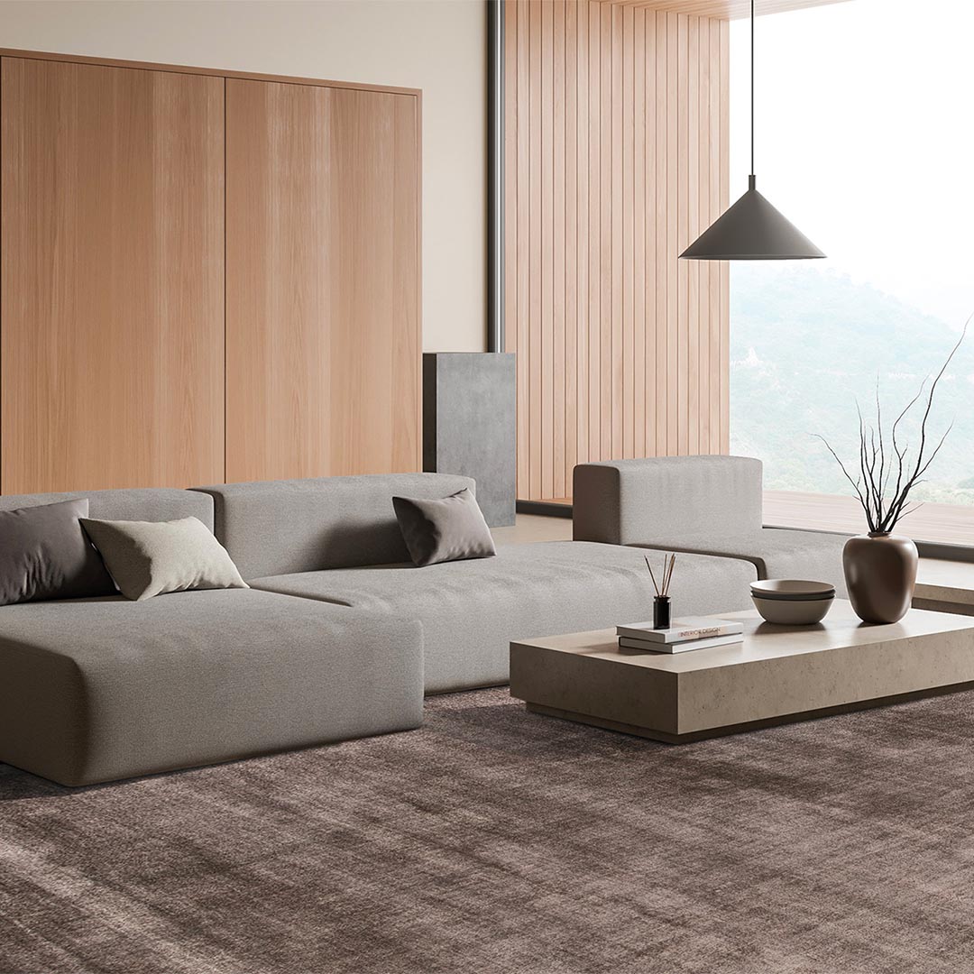 Tapis Luce Tourterelle Uni