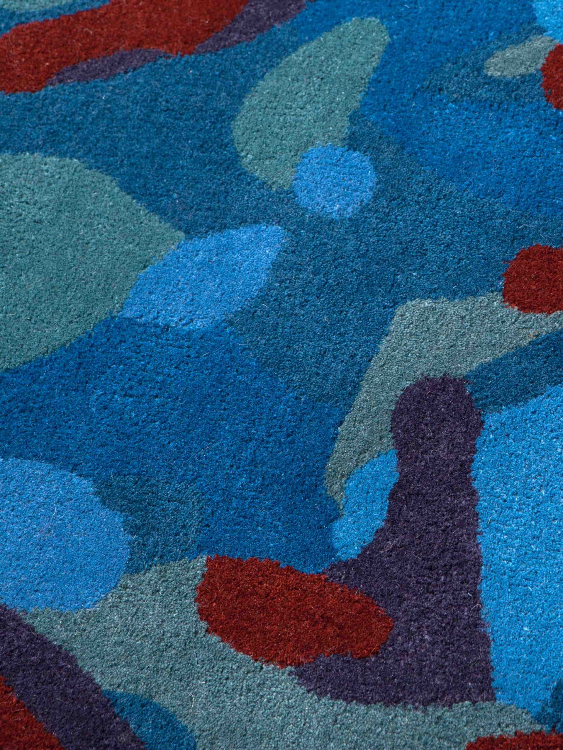 Tapis Camouflage Macro Bleu
