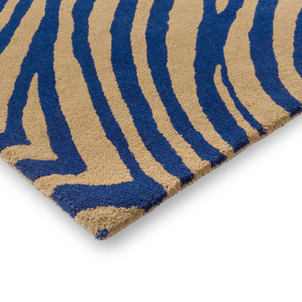 Tapis design Decor Groove Bleu Électrique 097708
