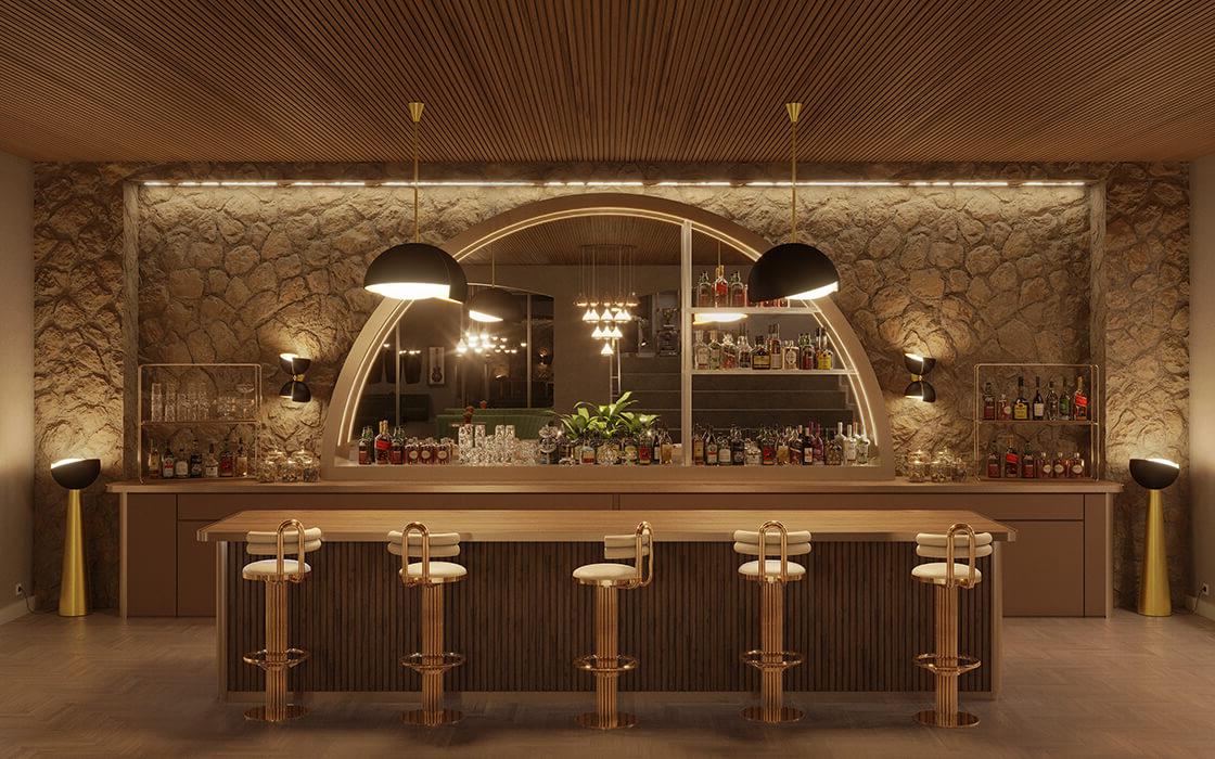 Tabouret de Bar Kelly Demi-Lune