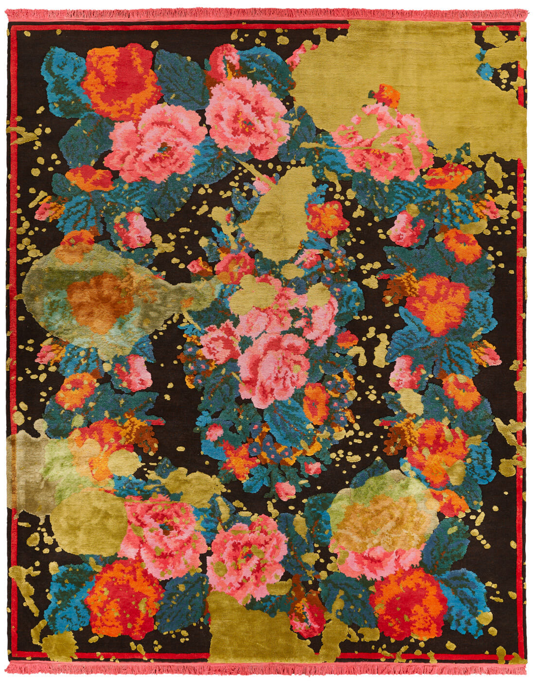 Tapis Janka Éclaboussé Marron Foncé