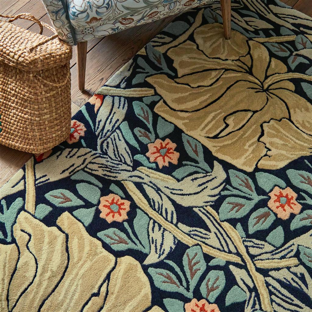 Tapis en laine Pimpernel Indigo 028818