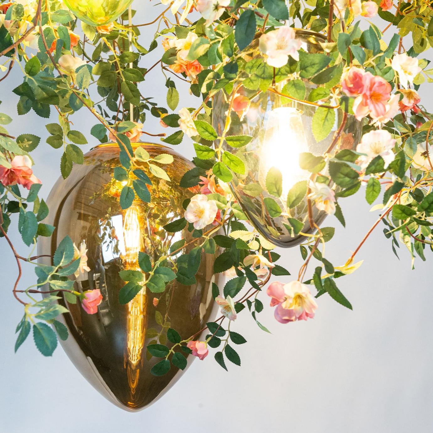Lustre en cristal Rose