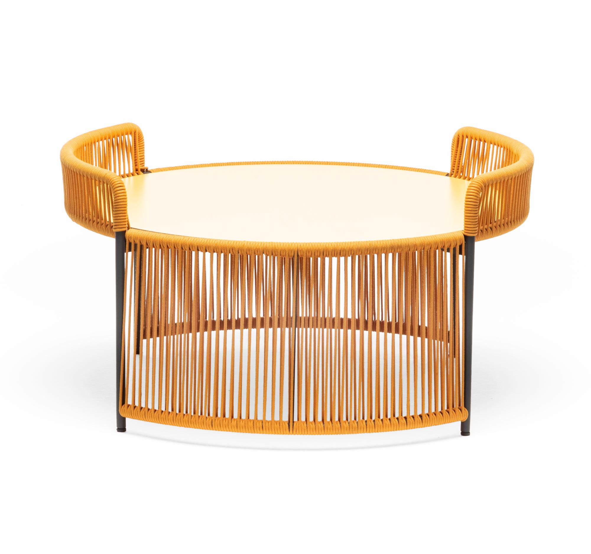 Table Basse de Jardin Ronde Jaune Altana ME
