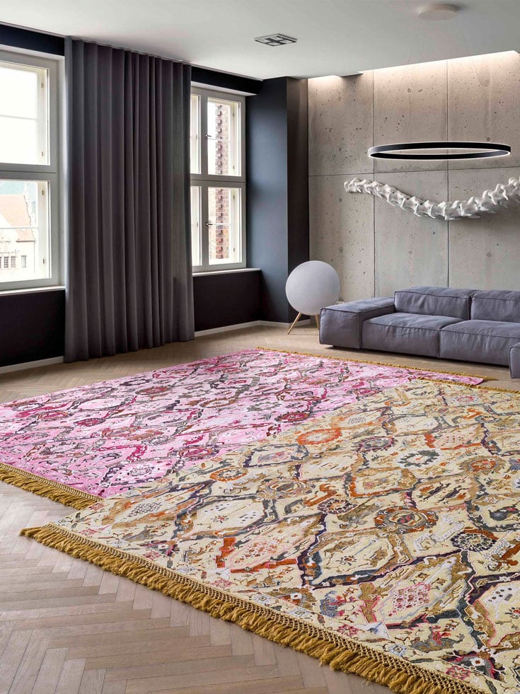 Tapis de luxe fait main KavaBagh Rose | Taille: 183 x 274 cm