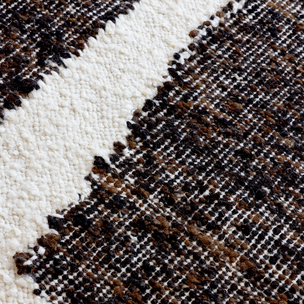 Tapis Artisan Fondement Chocolat/Crème