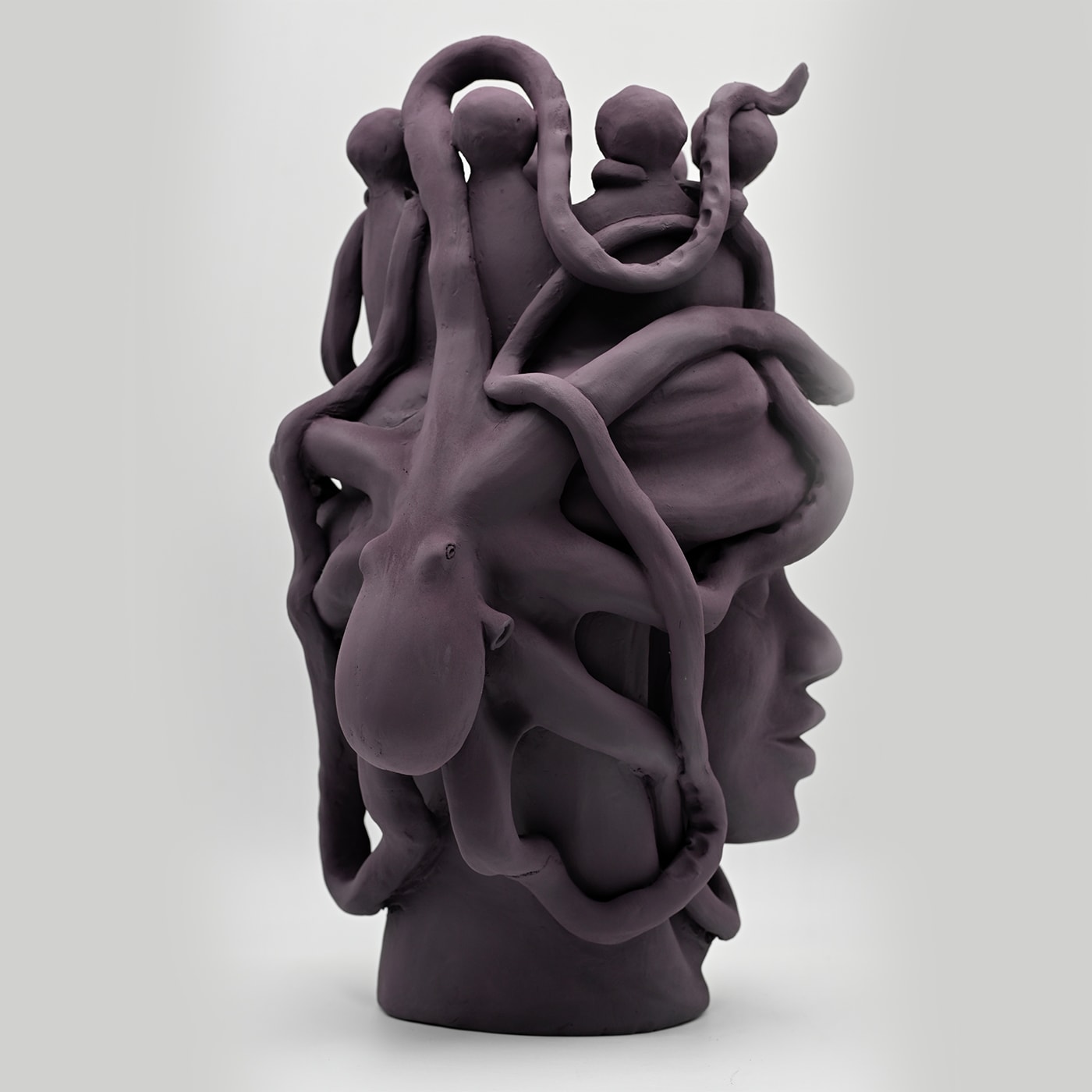 Sculpture Tête De Maure Marron Artisanale
