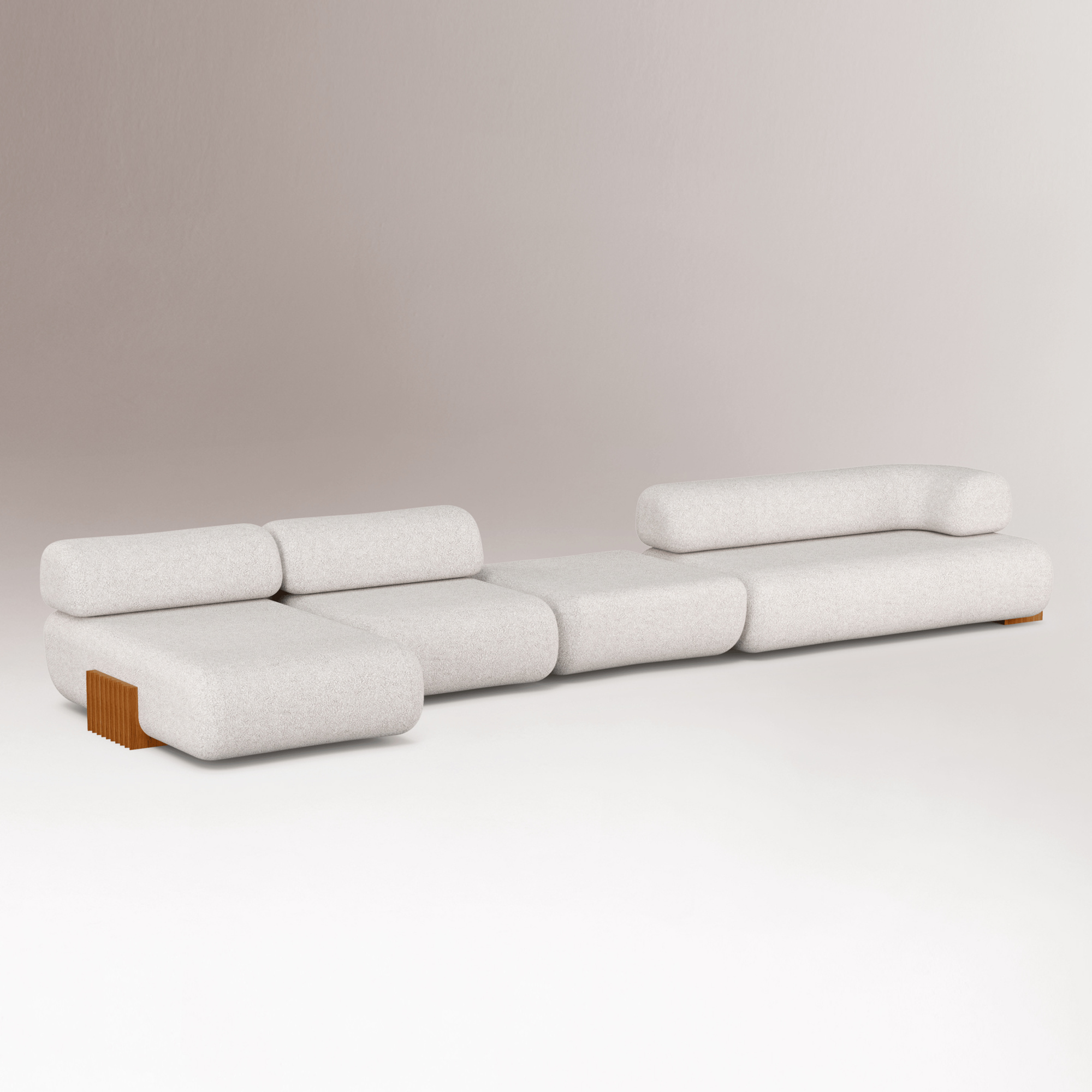 Canapé modulable Carmel en bois - 2