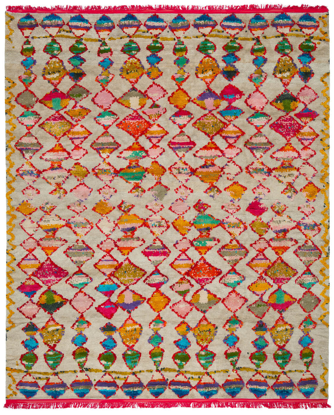 Tapis Trame Perdue 14 Multicolore Gris Argenté