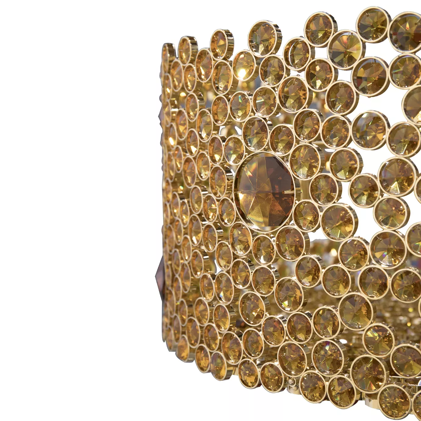 Lustre ovale en verre bronze Éternelle