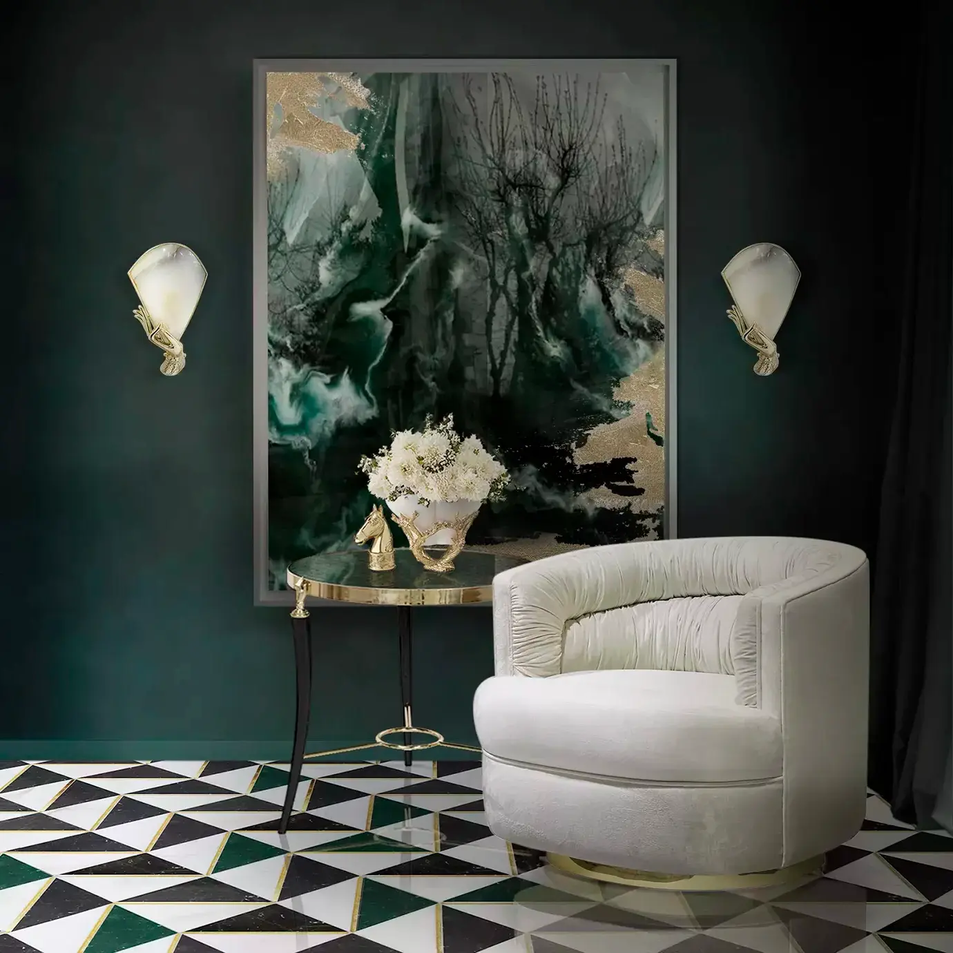 Table d’Appoint Gisele Plume de Paon