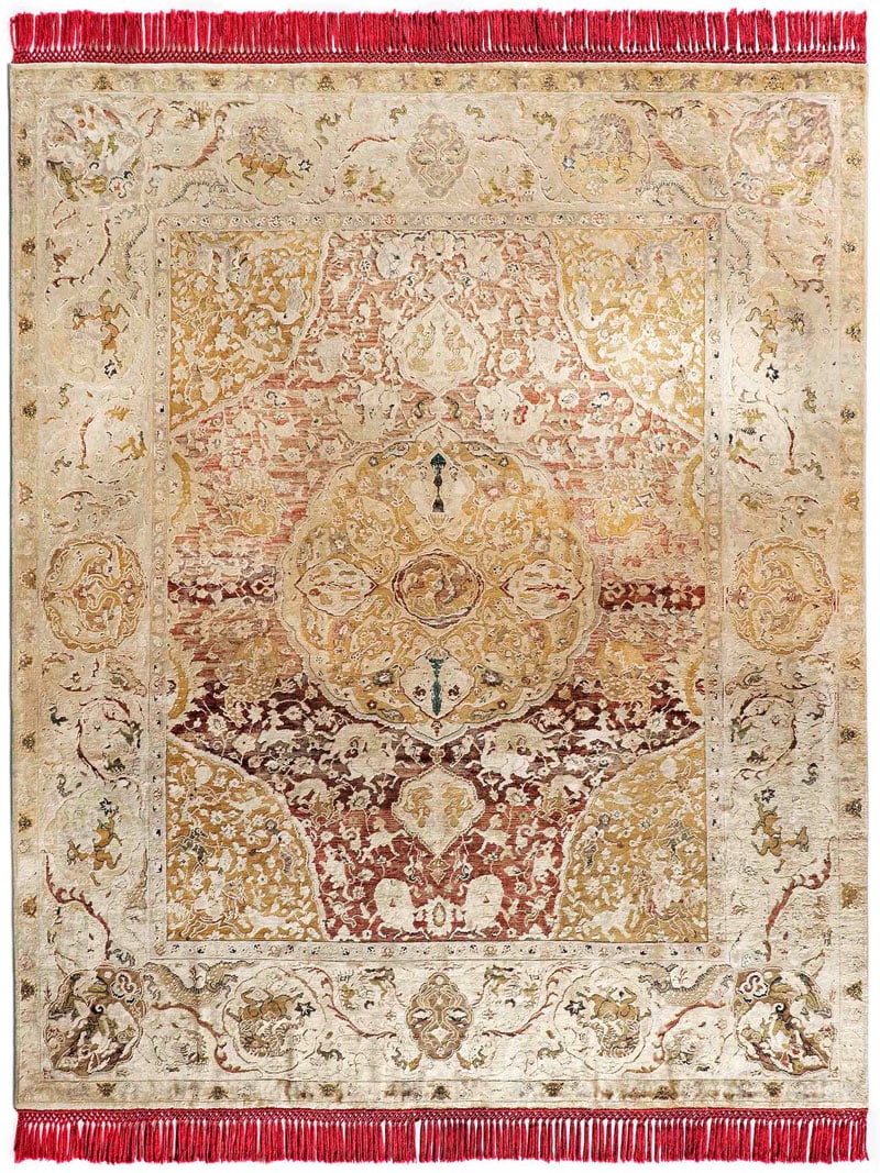 Tapis noué main de luxe Or