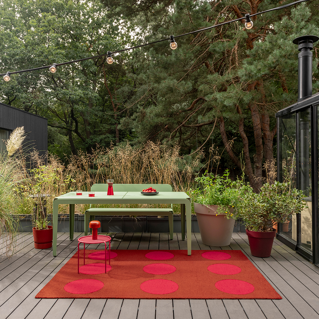 Tapis d’extérieur Festival Dots Rouge