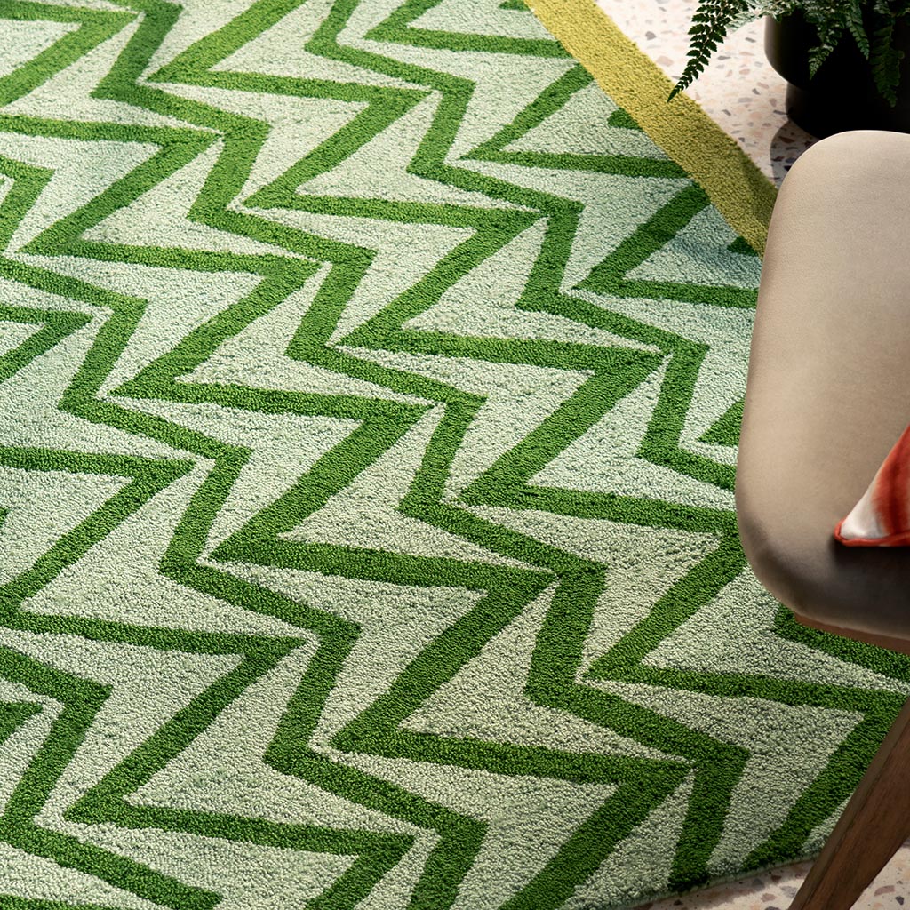Tapis Dhurrie Vert Extérieur