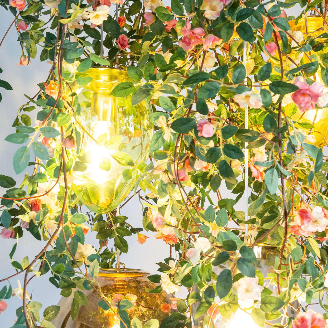 Lustre en cristal Rose