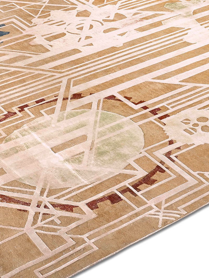 Tapis fait main de luxe Couleur Silencieuse