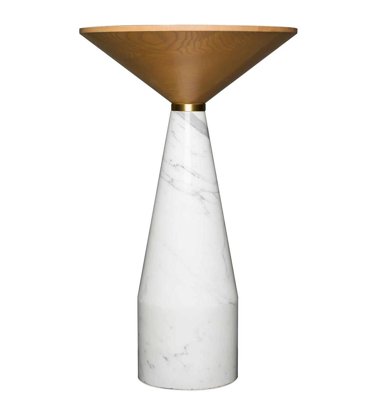 Table d'appoint Cino en marbre blanc