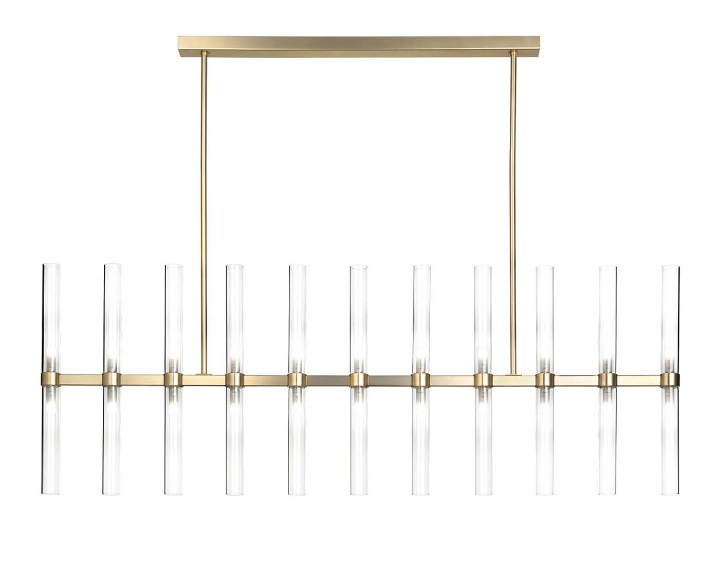 Lustre Tubes en Verre Rectangulaire