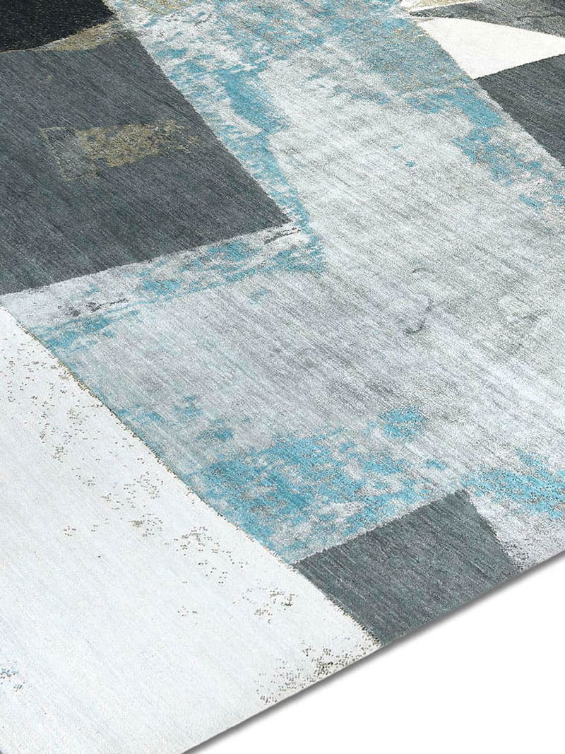 Tapis tissé main Vert Rouille