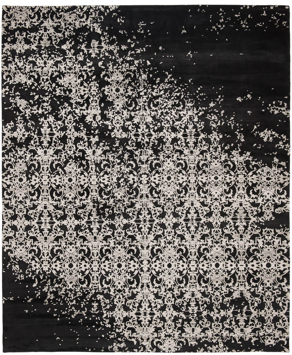 Tapis Milano Raved Noir et Blanc