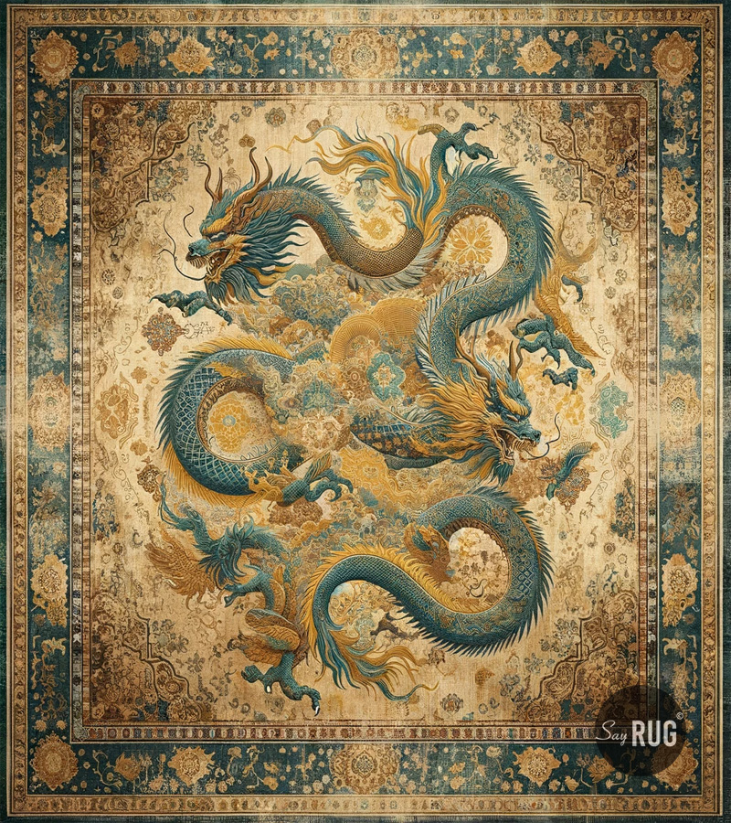 Tapis Dragon Vert