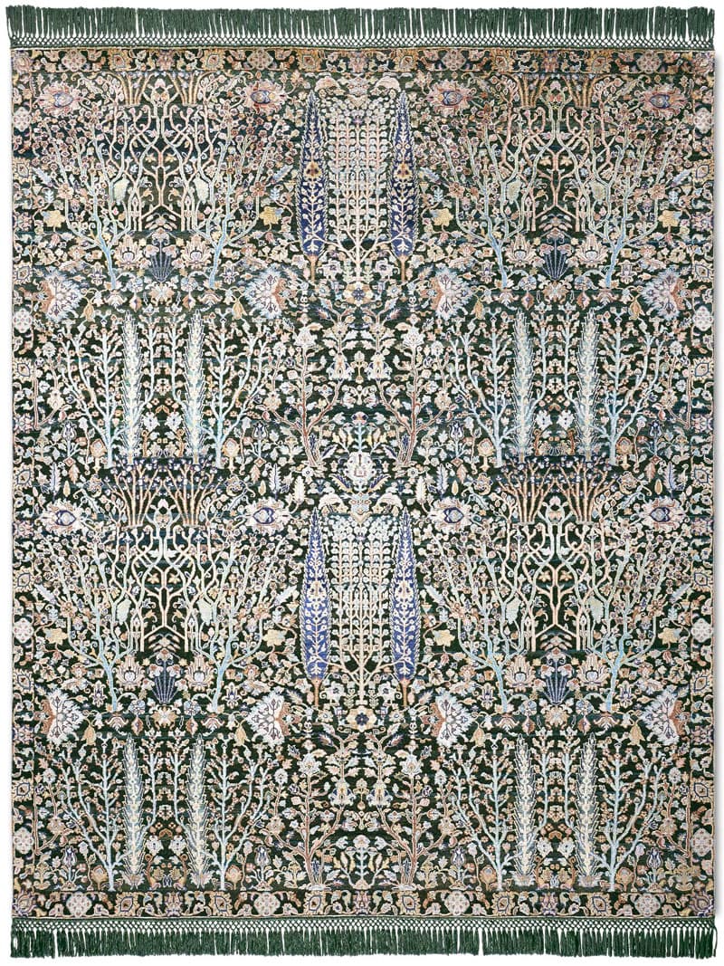 Tapis de luxe Jardin de Pins Vert