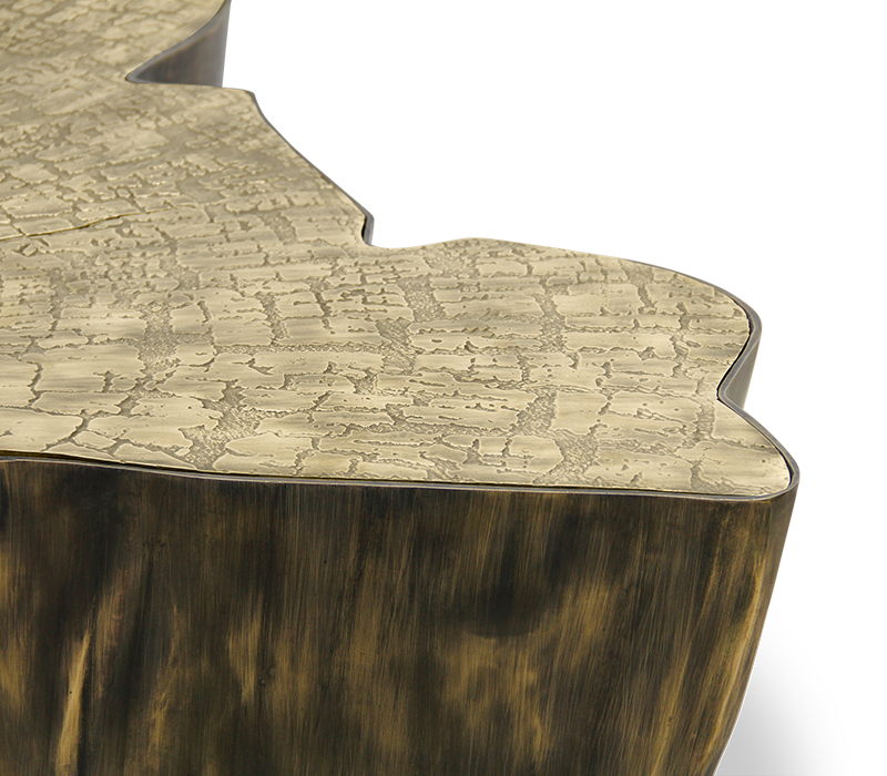 Table Basse Eden Patinée | Dimensions: L 138 x P 95 x H 36 cm