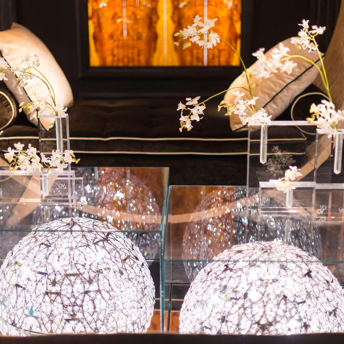 Table d'appoint lumineuse Arabesque