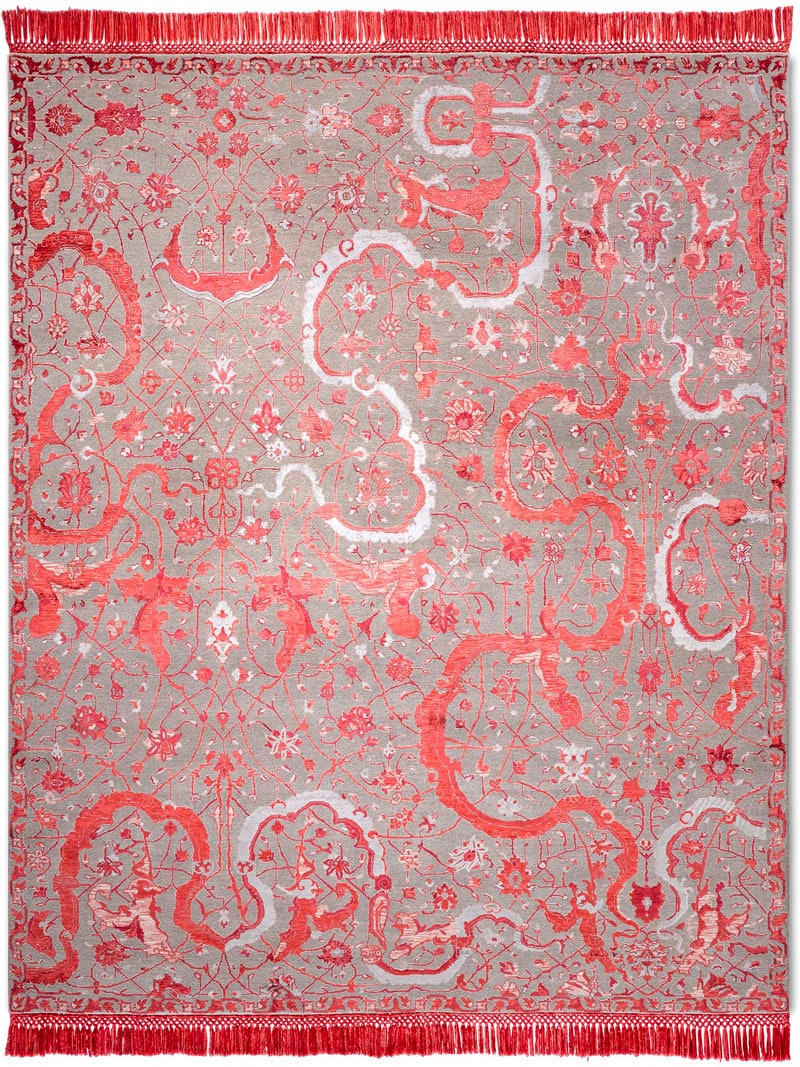 Tapis de luxe Tabriz Rouge | Taille: 250 x 300 cm