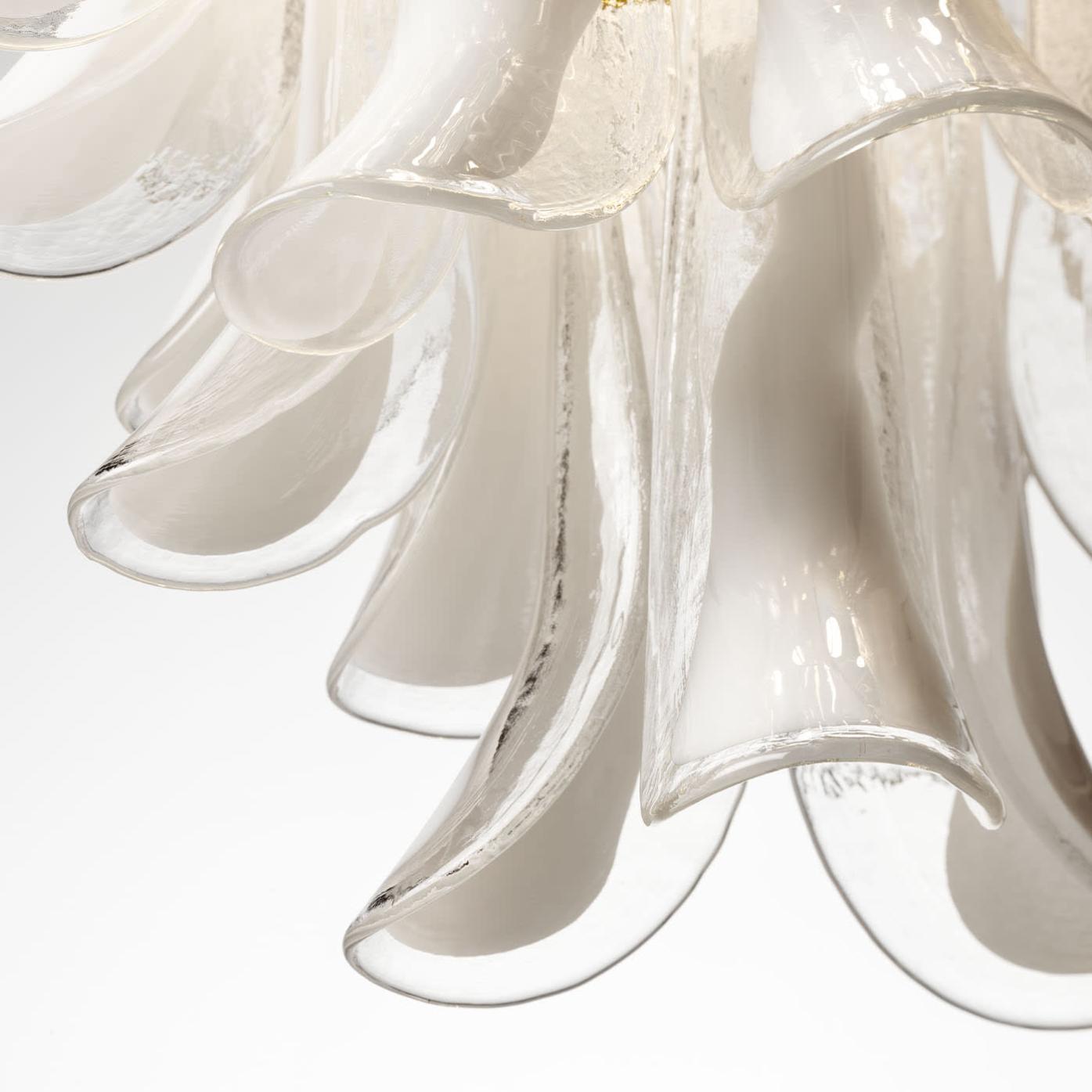 Lustre Anneau LED Doré avec Verre de Murano