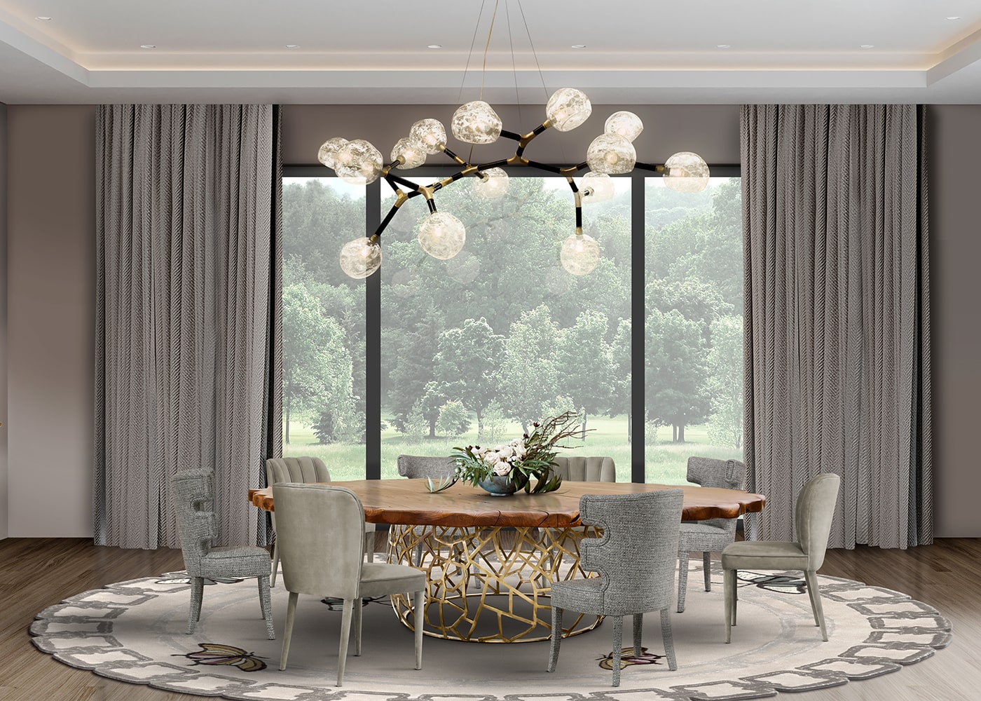 Grande Suspension Irrégulière Multi-Teintes - 1