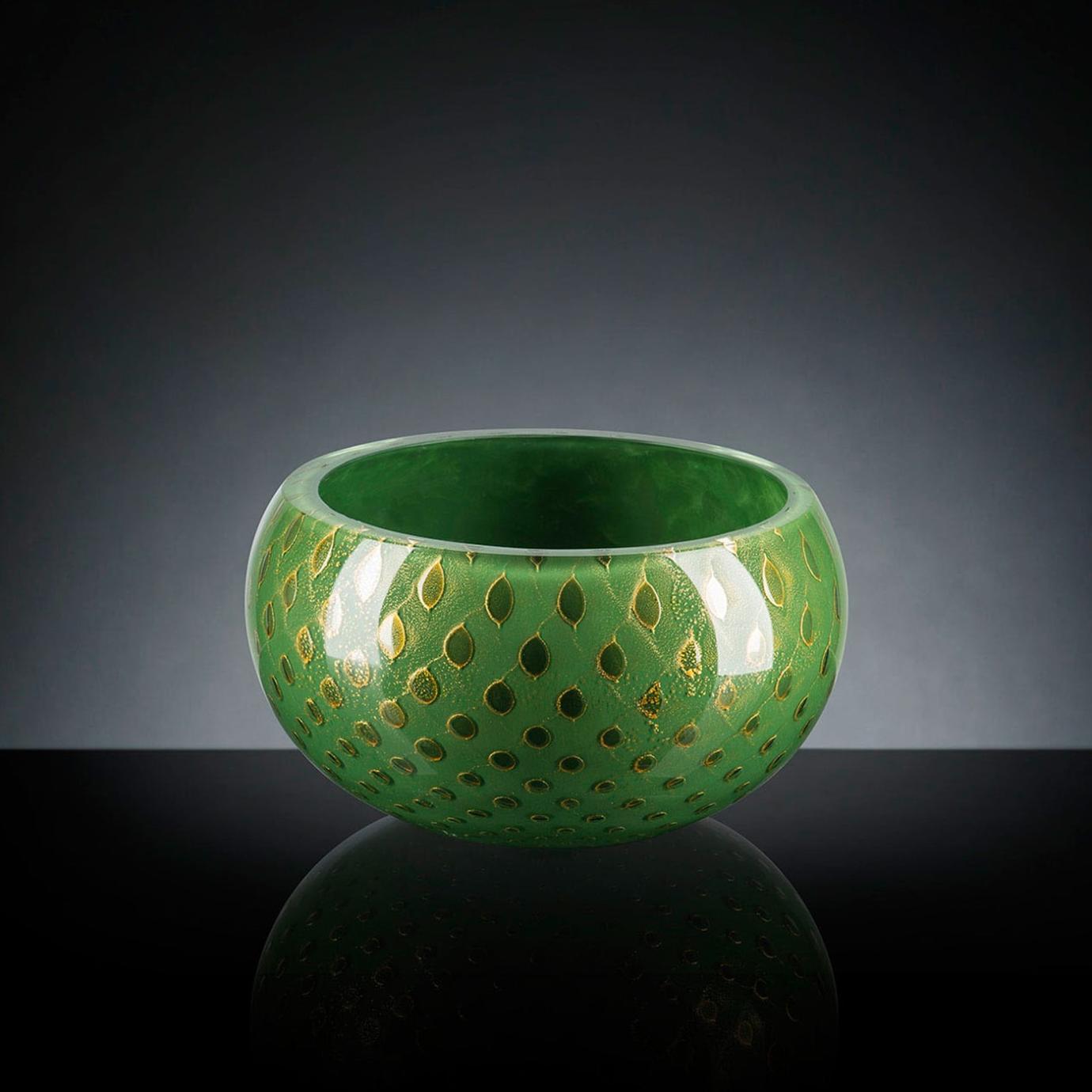 Coupe Mocenigo vert foncé et or