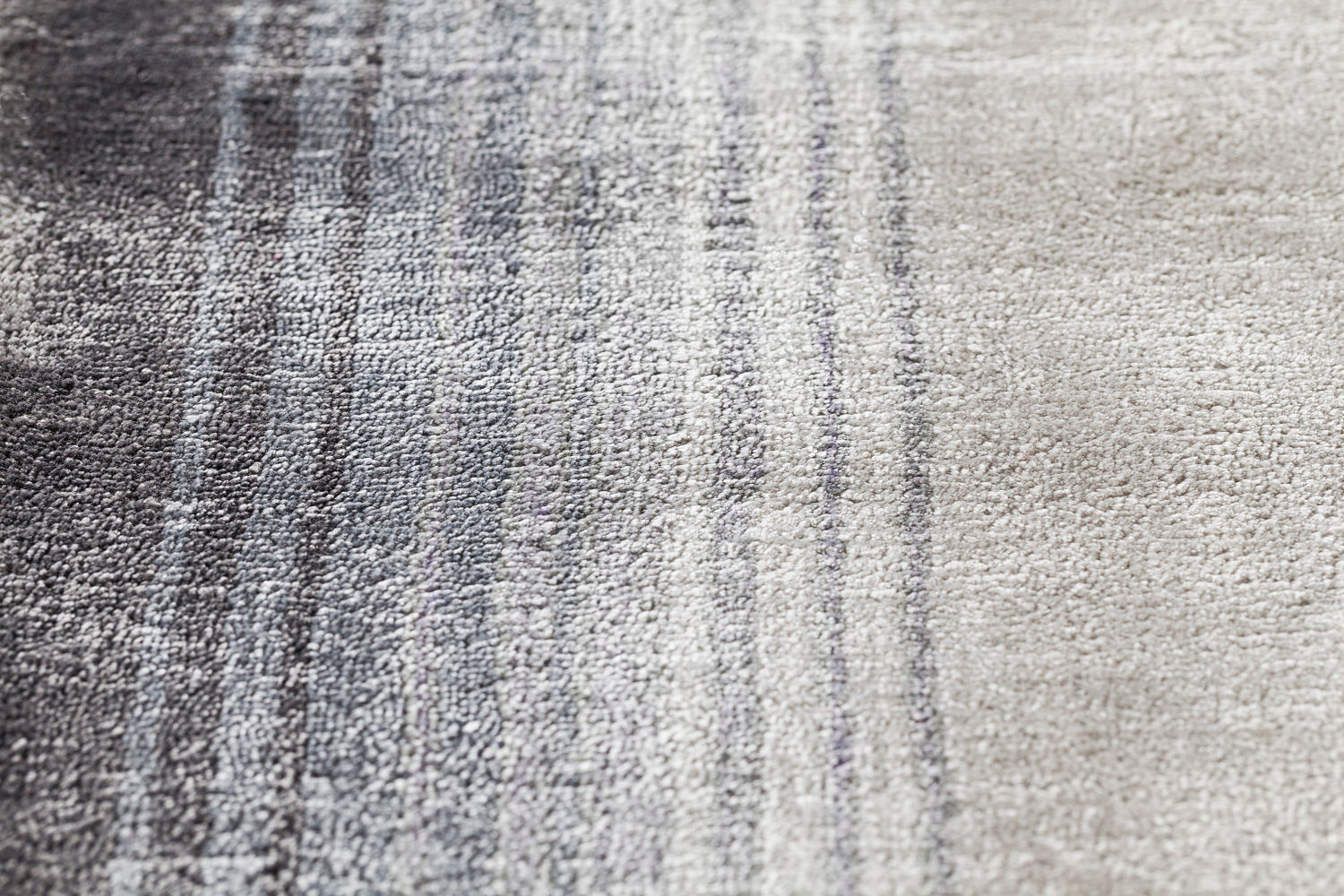 Tapis en Viscose Lichen Tissé à la Main