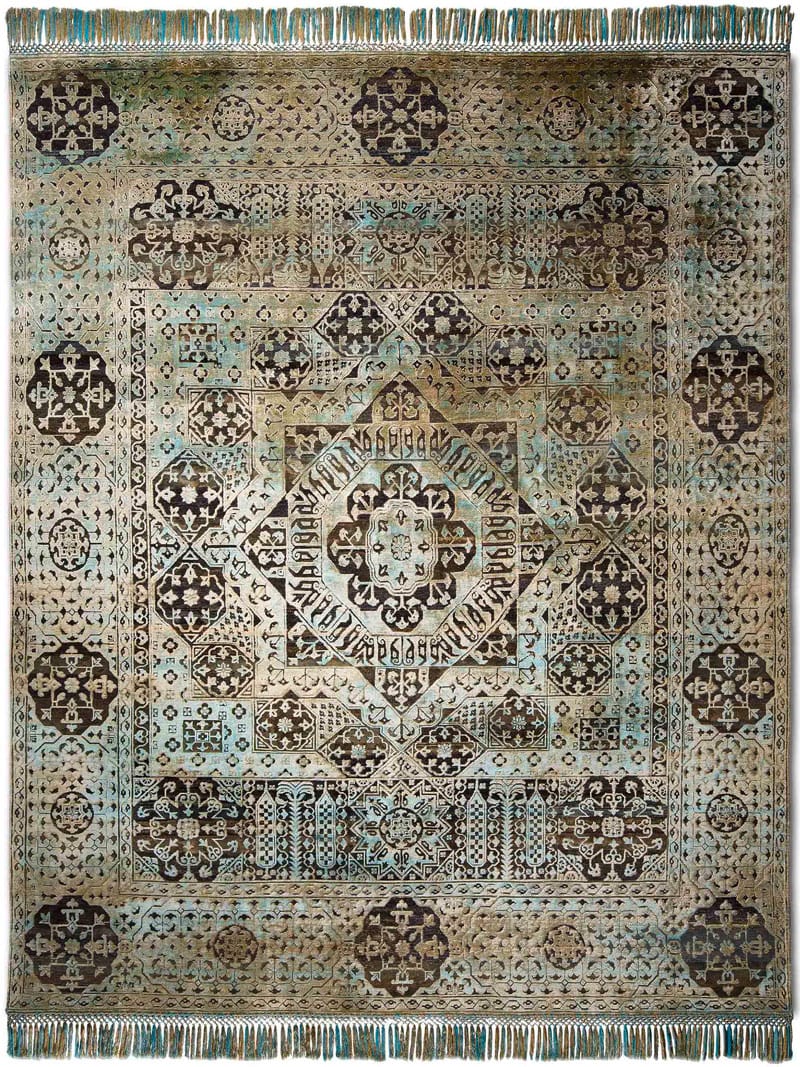Tapis de luxe Vert Mix