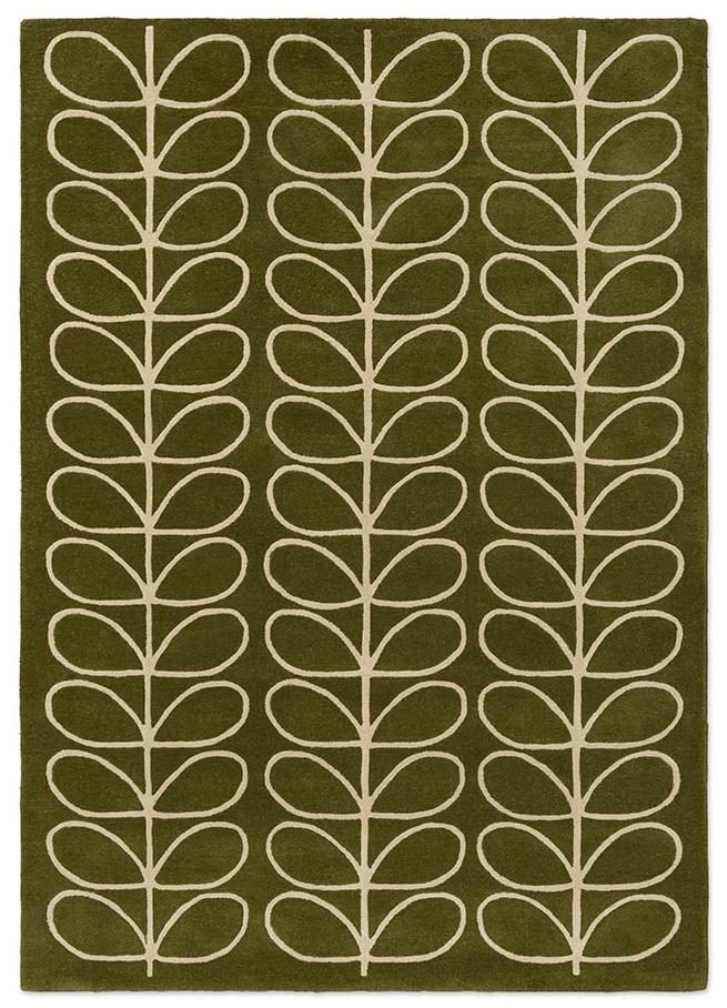 Linear Stem Olive Tapis | Taille: 250 × 350 cm