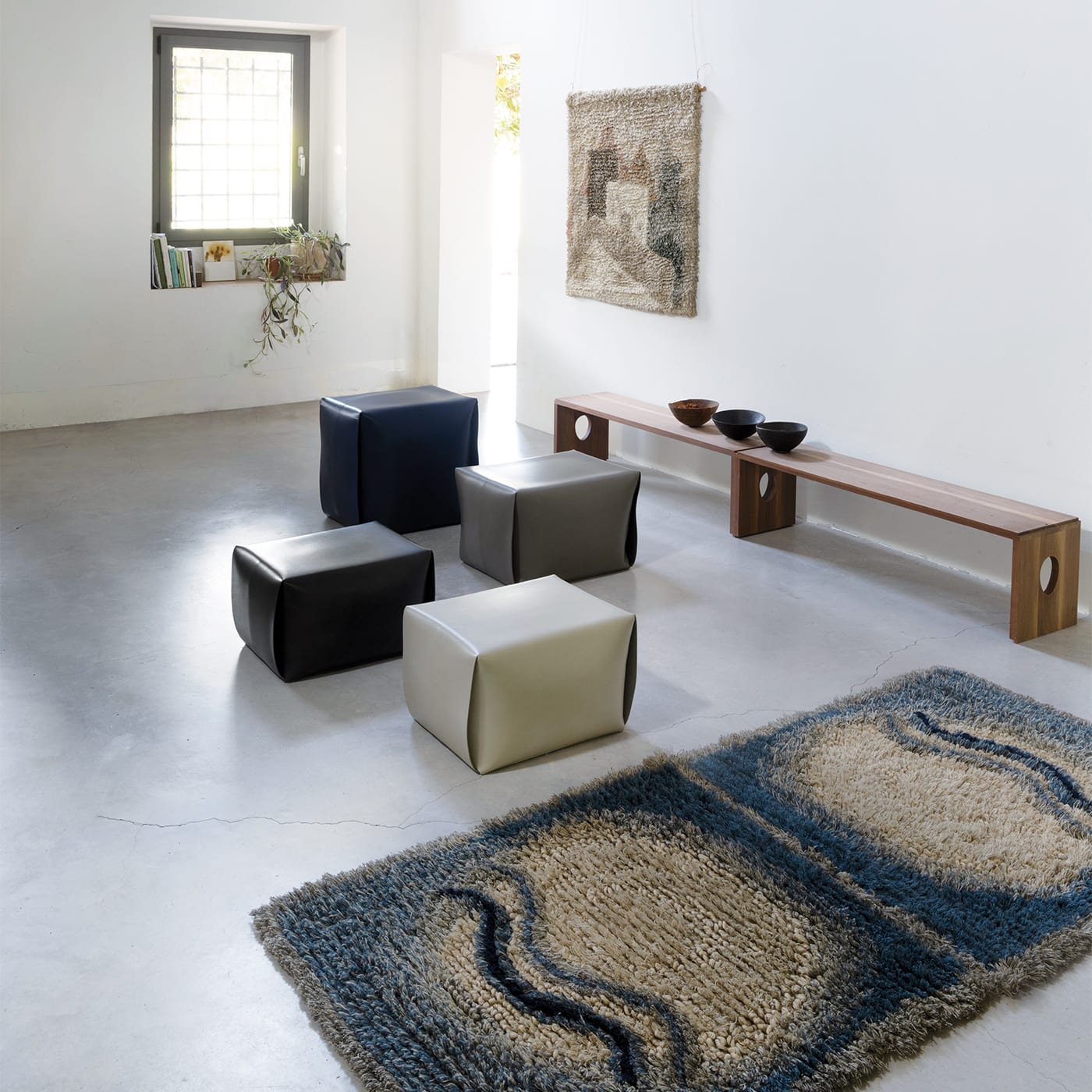 Pouf En Cuir Bao | Assise: Cuir mat