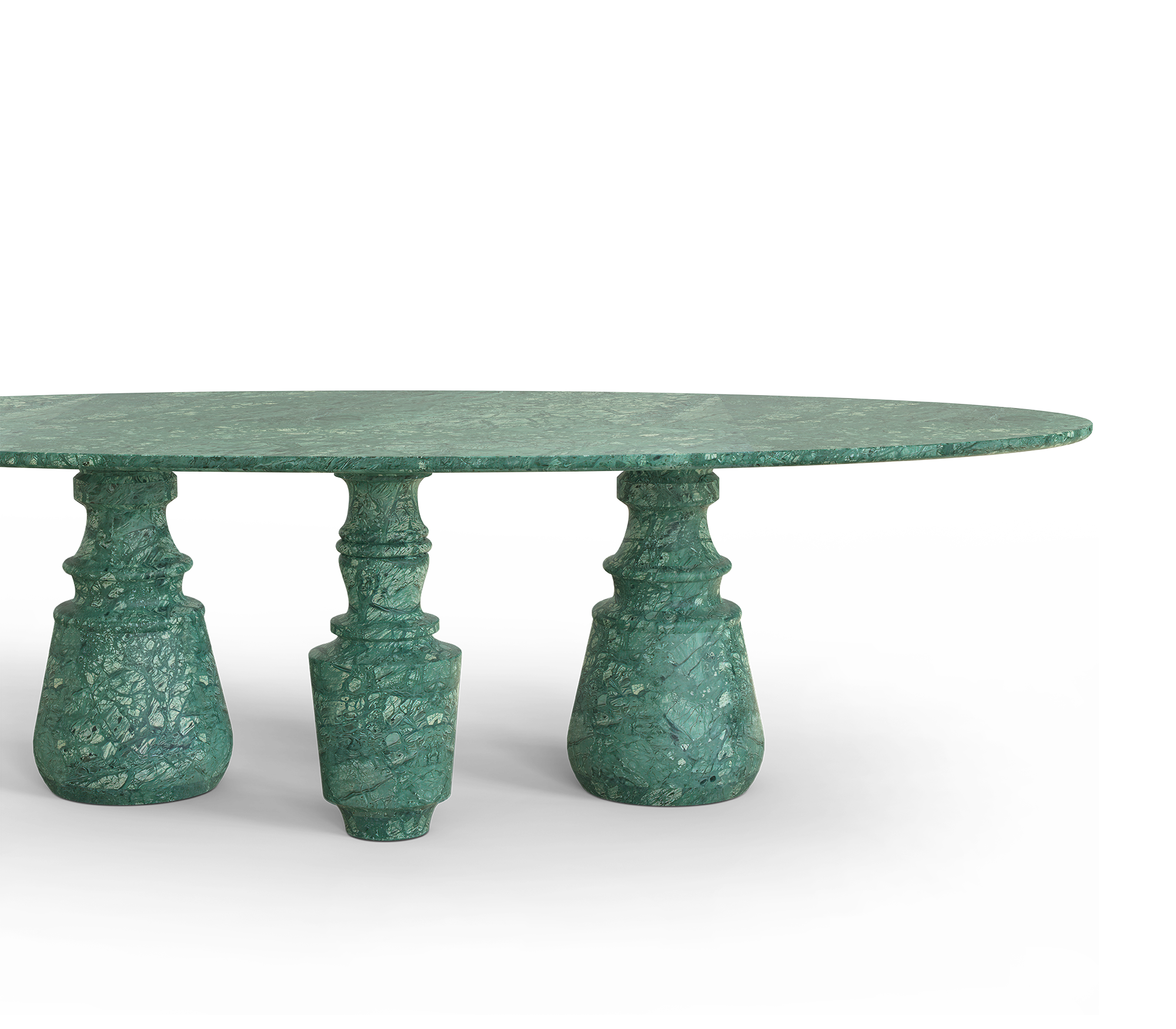 Grande Table Ovale Guatemala Obsidienne