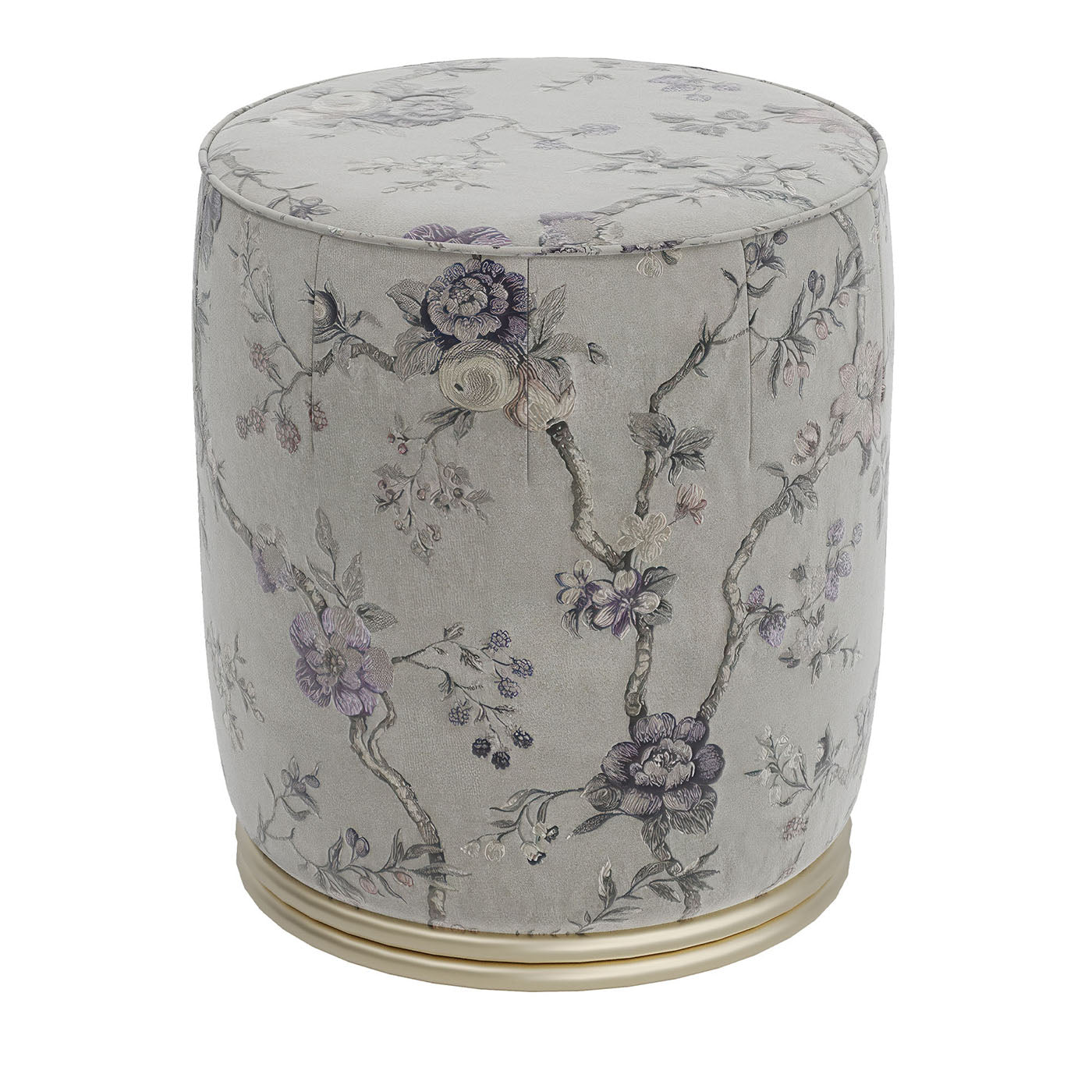 Pouf rond brodé