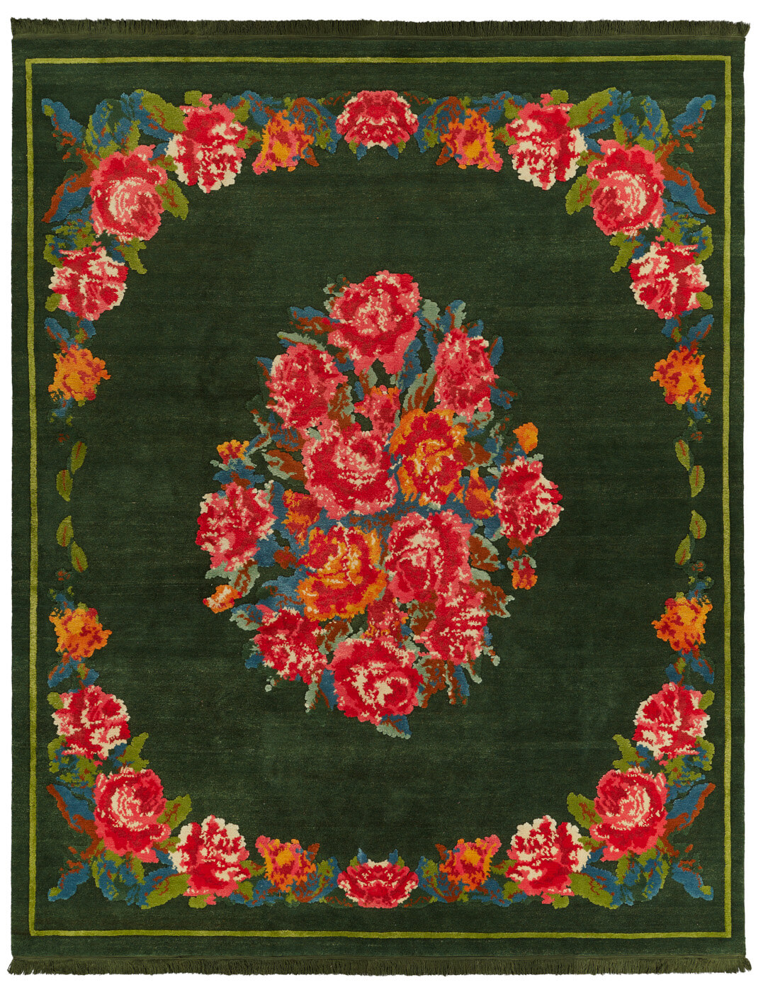 Tapis Sofianka Vert Foncé | Taille: 300 x 400 cm