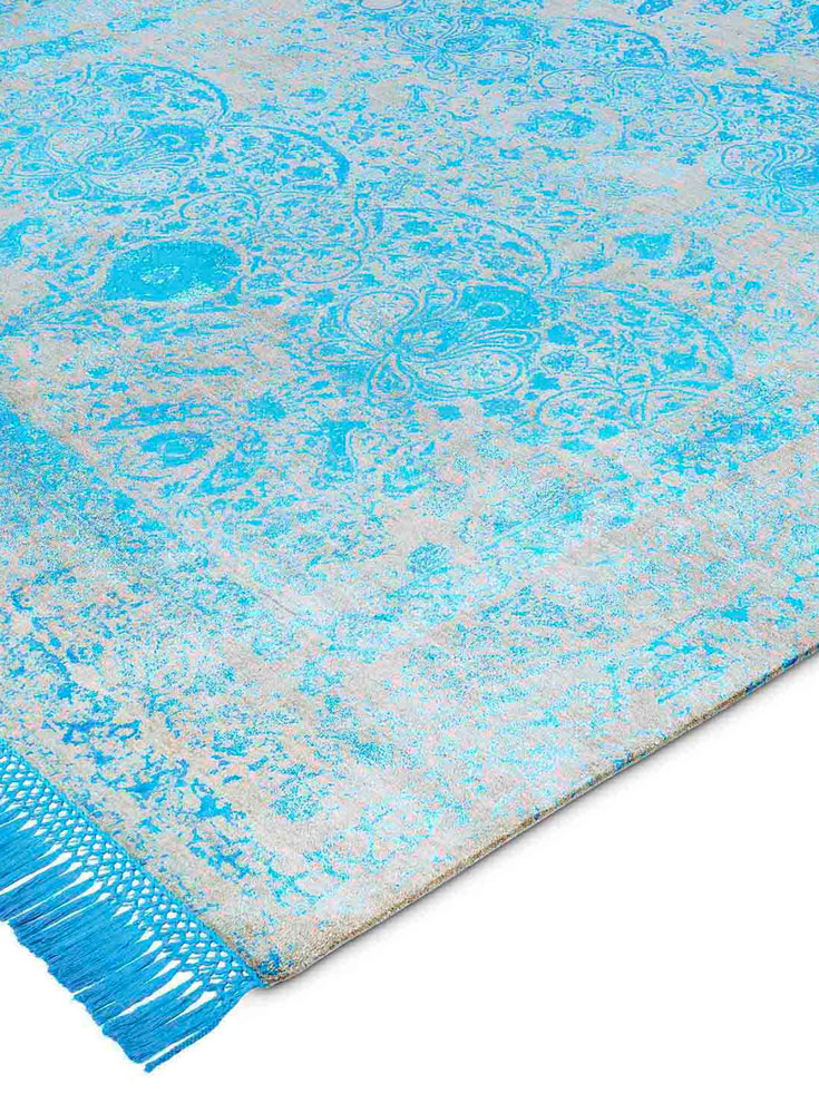Tapis de luxe Bleu Électrique