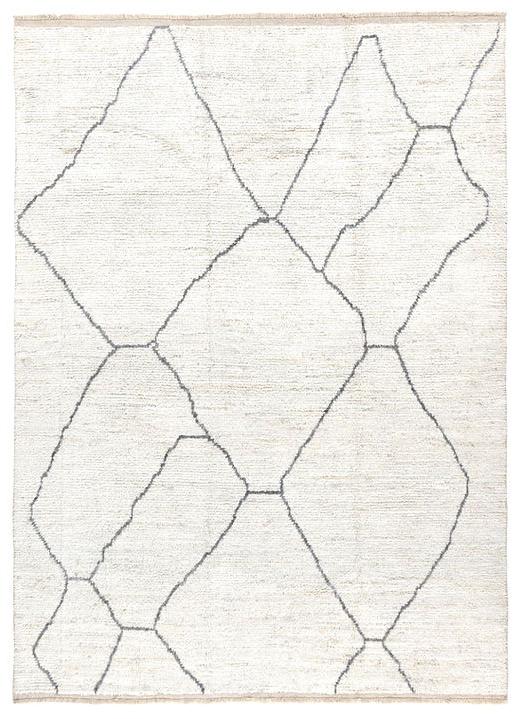 Tapis Berbère Blanc à Poil Long