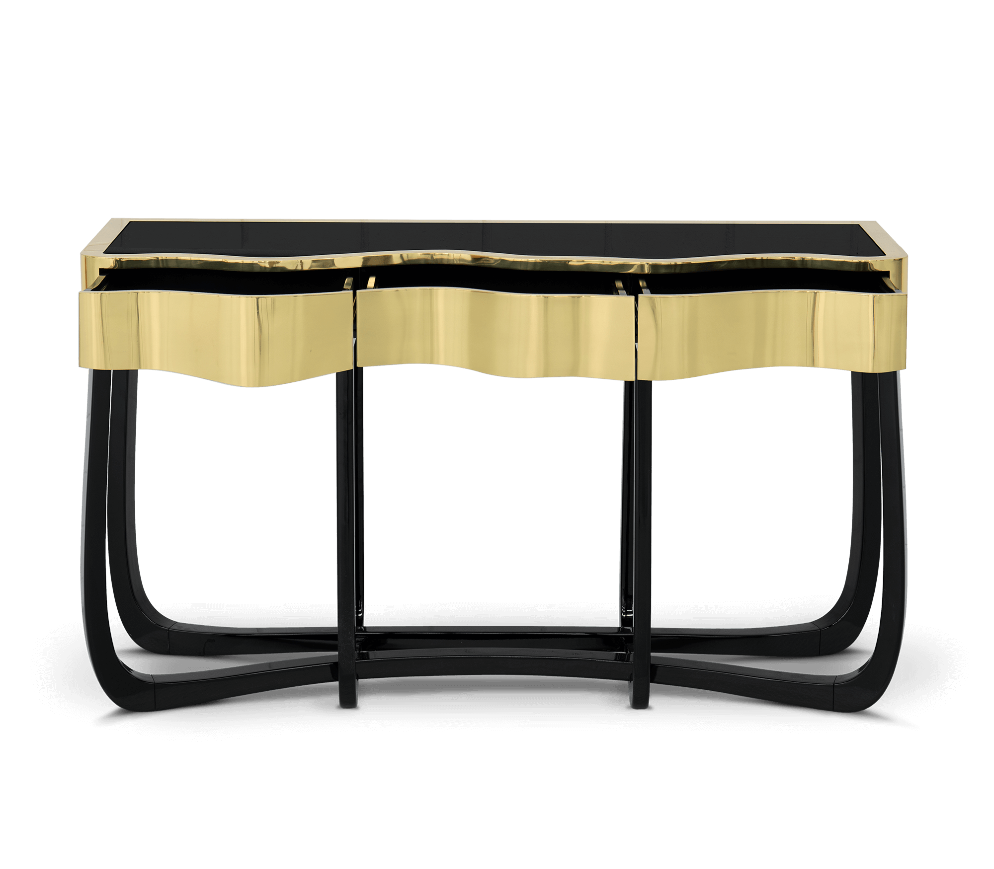 Console Sinuous Dorée