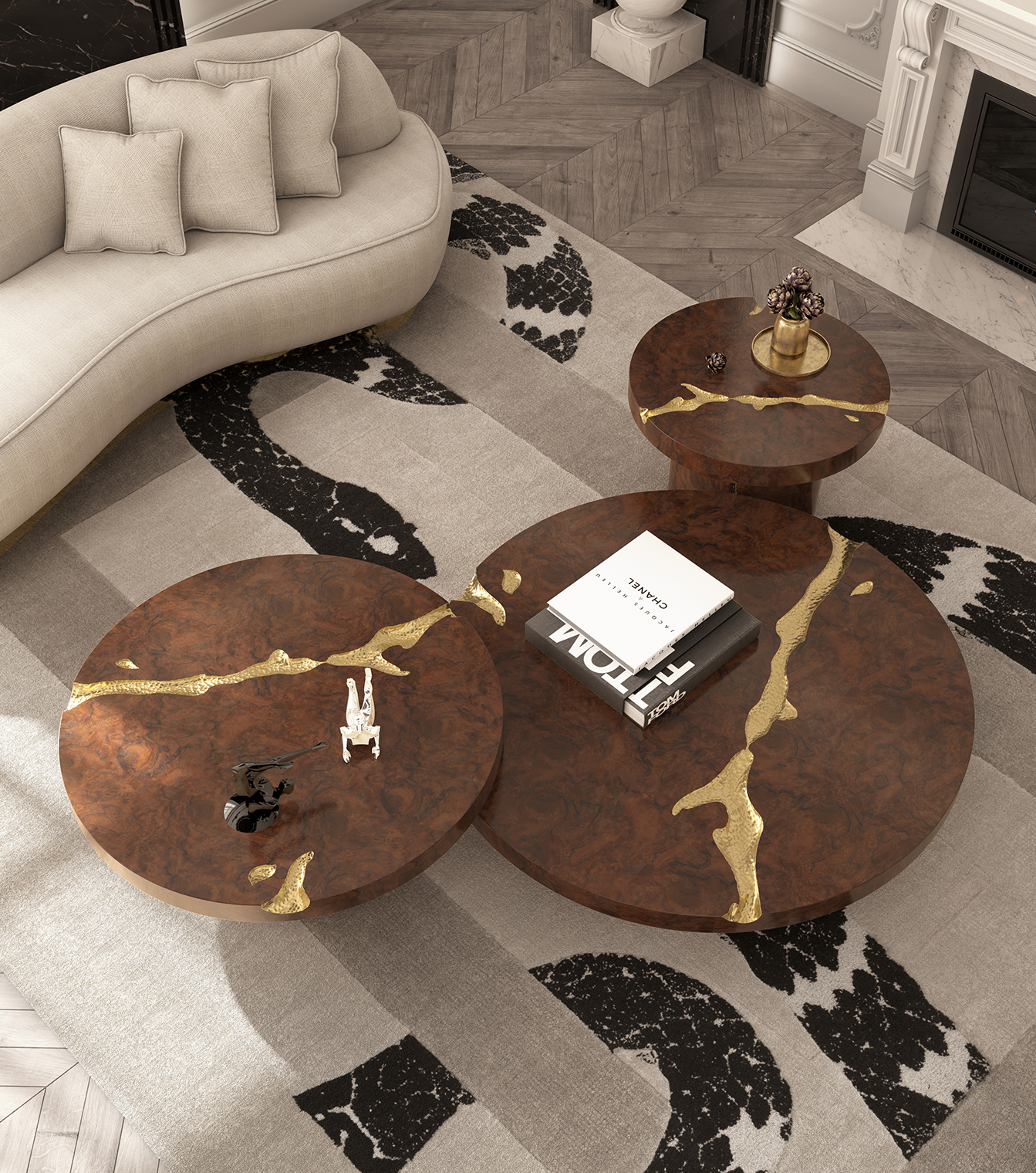 Tables Centre Dominion Luxe x3 | Configuration: Big