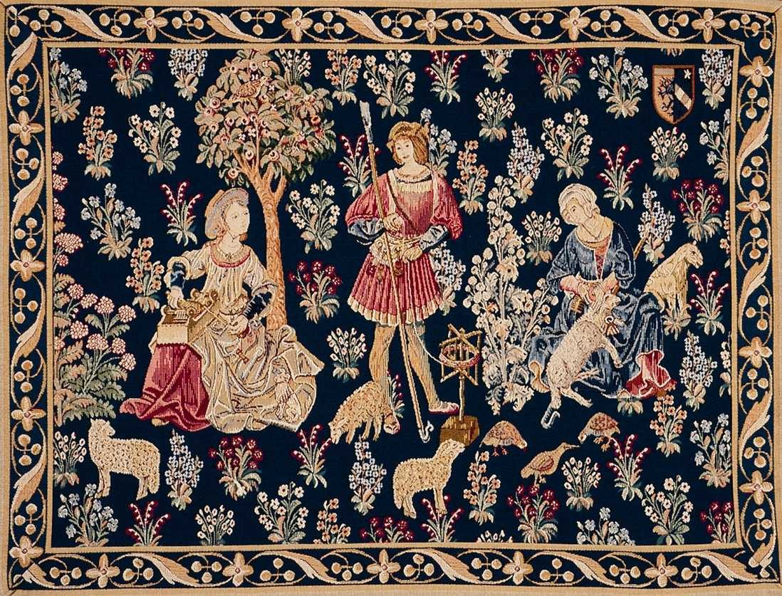 Tapisserie Travail de Laine avec Bordure